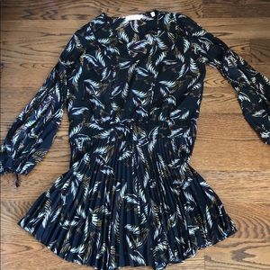 ALC long sleeve tie-waist print dress